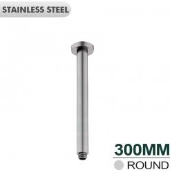 300mm Round Brushed Nickel Ceiling Shower Arm 300mm Round Brushed Nickel Ceiling Shower Arm
